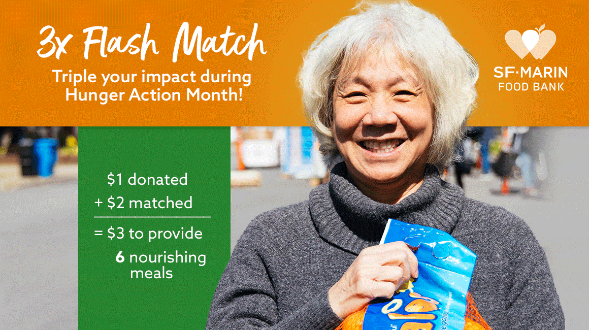 Flash match creative example from SF-Marin Food Bank